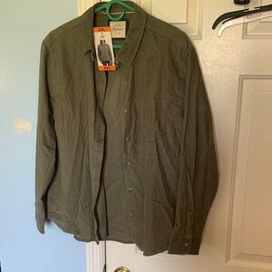 Jachs Olive xxl Button-Front Lightweight Shirt Jacket